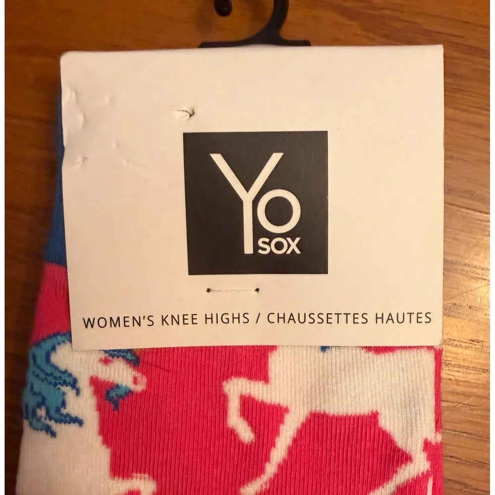 Yo Sox Women's Knee High Socks Pink Unicorn NWT Cute Novelty Fun